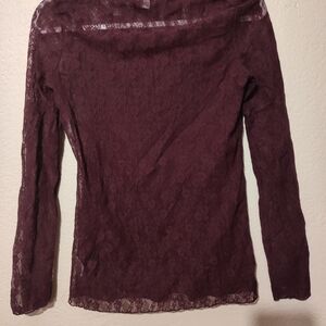 Chic Lace Blouse - Deep Purple
